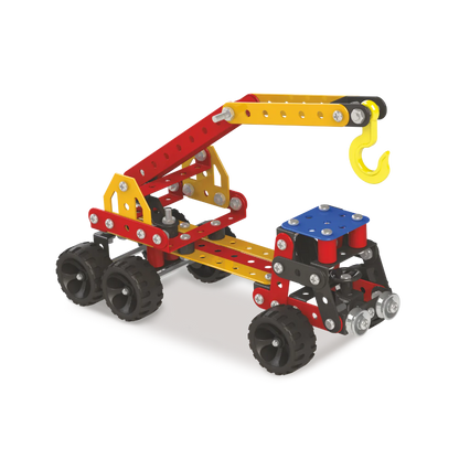 A vibrant tow truck both positioned  perfect for imaginative play
