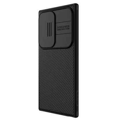  Side view of the Samsung Galaxy S24 series mobile cover with sliding lens cover for scratch protection for s24 ultra cases india