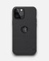  Flat rear view of Nillkin black iPhone case for iphone 12 cover with Apple logo super slim and minimal iPhone cover design