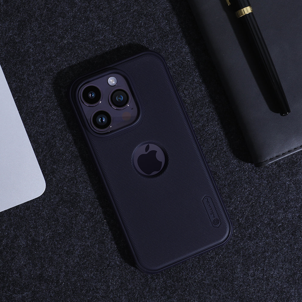 Midnight black iPhone cover for iphone 14 plus cover offering a premium matte texture for minimalistic Apple phone protection.