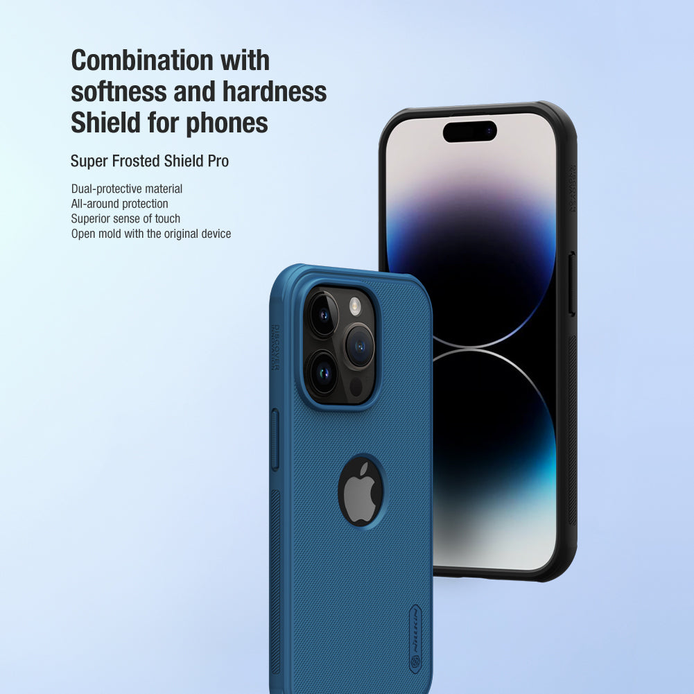 Blue and black matte iPhone covers for iphone 14 plus cover showing combination of softness, hardness, and durability iPhone cases with hybrid protection.