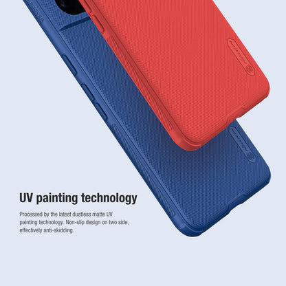 Close up of a google pixel 8 pro blue protective case highlighting its precise cutouts and UV painting technology for a premium finish