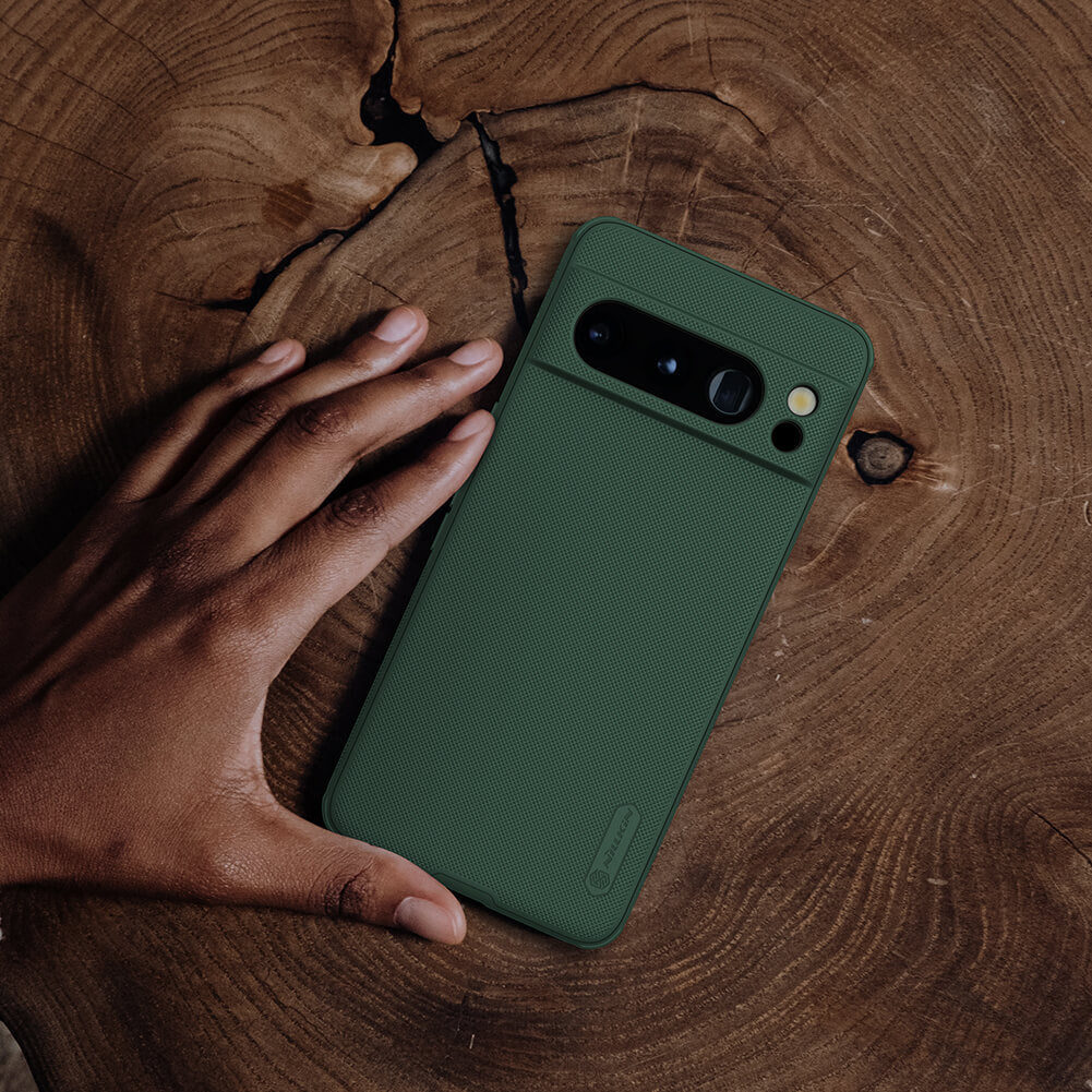 Green Google Pixel 8 Pro case with a soft matte finish, giving a natural and earthy appeal for a unique aesthetic