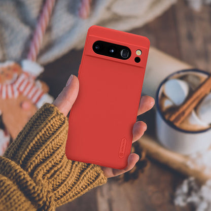 Vibrant red Google Pixel 8 Pro case held in hand, showcasing a stylish and sleek design for a modern look