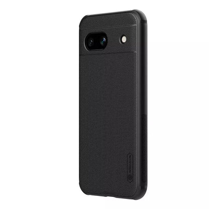 Black rugged Google Pixel 8A case with durable design for full protection. Anti slip, shockproof, and scratch resistant mobile cover