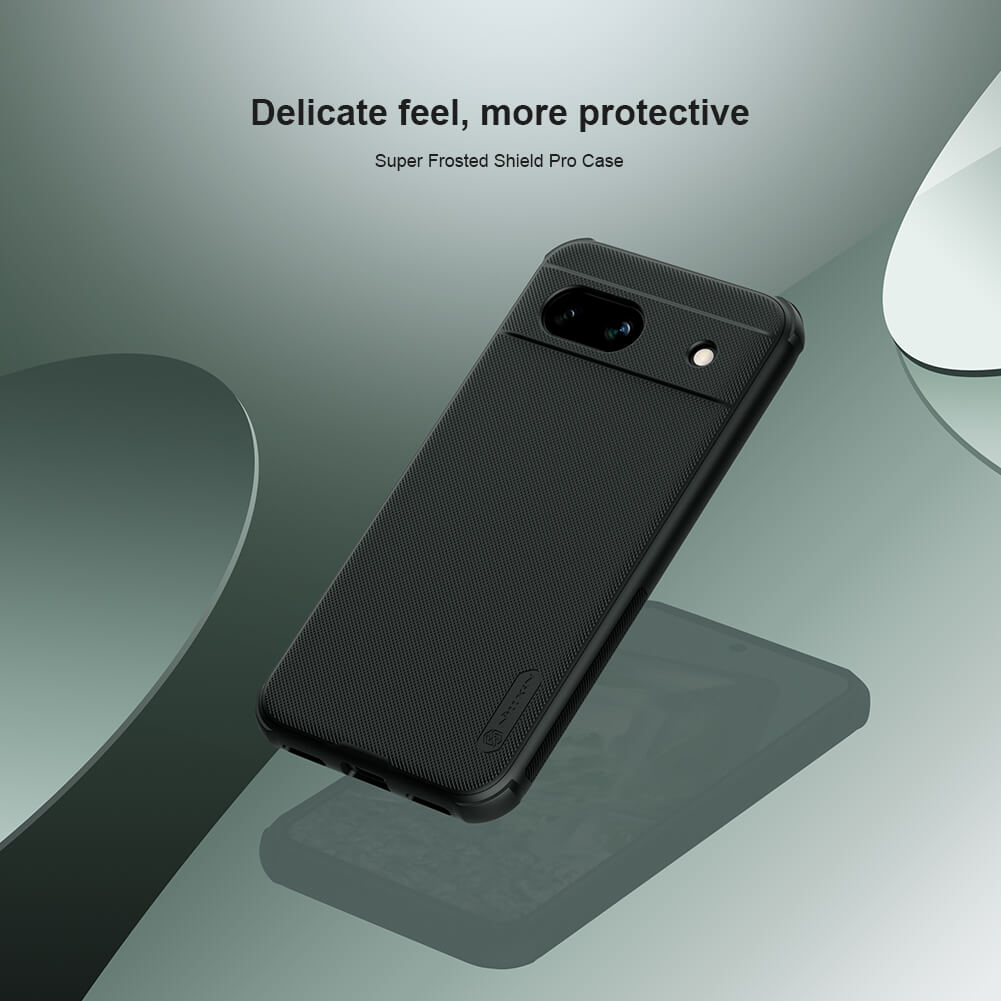 Black Google Pixel 8A protective cover with a delicate feel and sleek design for superior grip and comfort