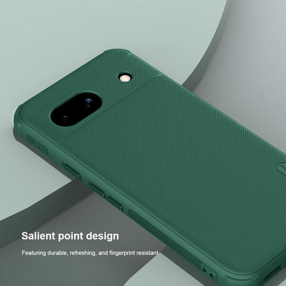 Green Google Pixel 8A case with a textured surface and fingerprint resistant design for durability and style