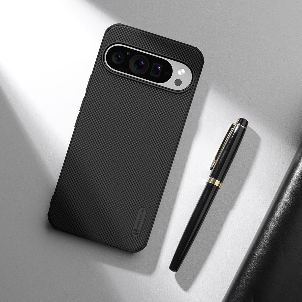 Black Google Pixel 9 Pro XL case with a thoughtful lanyard hole, ensuring anti drop and anti loss functionality.