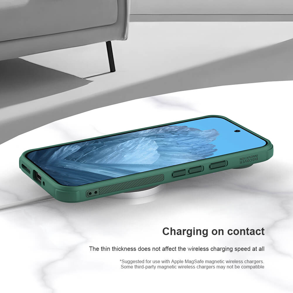 Google Pixel 9 Pro XL mobile cover supports wireless charging with thin yet protective construction for seamless power transfer