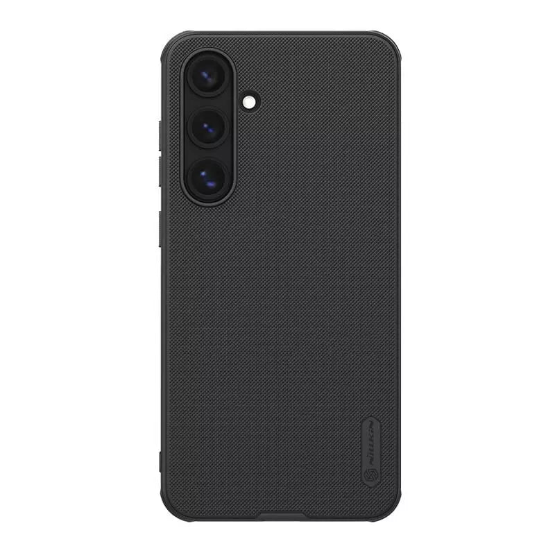  Matte samsung cover textured black s24 ultra cases india by Nillkin with three camera cutout design.