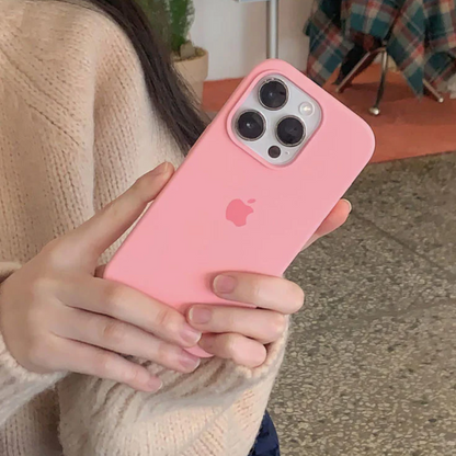  a pink iPhone case with a clean matte texture, iphone 16 cover offering a snug fit and premium Apple cover look for iPhone users
