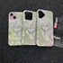 Luxury Prada electroplated iPhone case, iphone 15 cover featuring an embossed stone logo and premium glossy finish for a sophisticated look