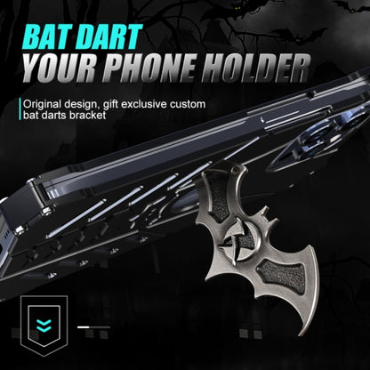 Bat dart holder integrated into the iPhone cover, doubling as a phone stand for iphone 15 pro max cover