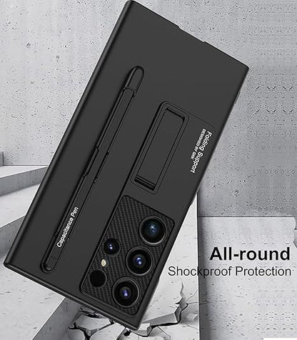  Rugged black samsung cover with S Pen holder and all round shockproof protection for S25 Ultra