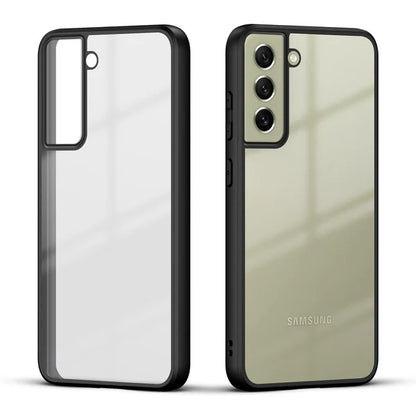  Dual view of clear samsung cover with reinforced edges and precise cutouts for samsung s20 fe case