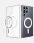 Transparent mobile covers featuring a built in MagSafe magnetic ring for seamless accessory compatibility and secure attachment for S25 ultra
