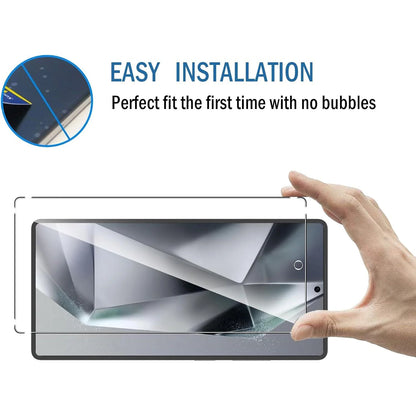 Screen protector supports Face ID and ensures full screen guard clarity without blocking the front camera for S25 ultra