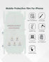 Rear view of iPhone with back membrane TPU film aligned beside it for fit illustration.