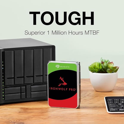 &quot;Seagate IronWolf Pro drive showcasing  toughness and reliability. sssuperior 1 Million hours MTBF