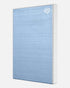 Light blue Seagate One Touch 2TB external HDD with a modern brushed texture finish
