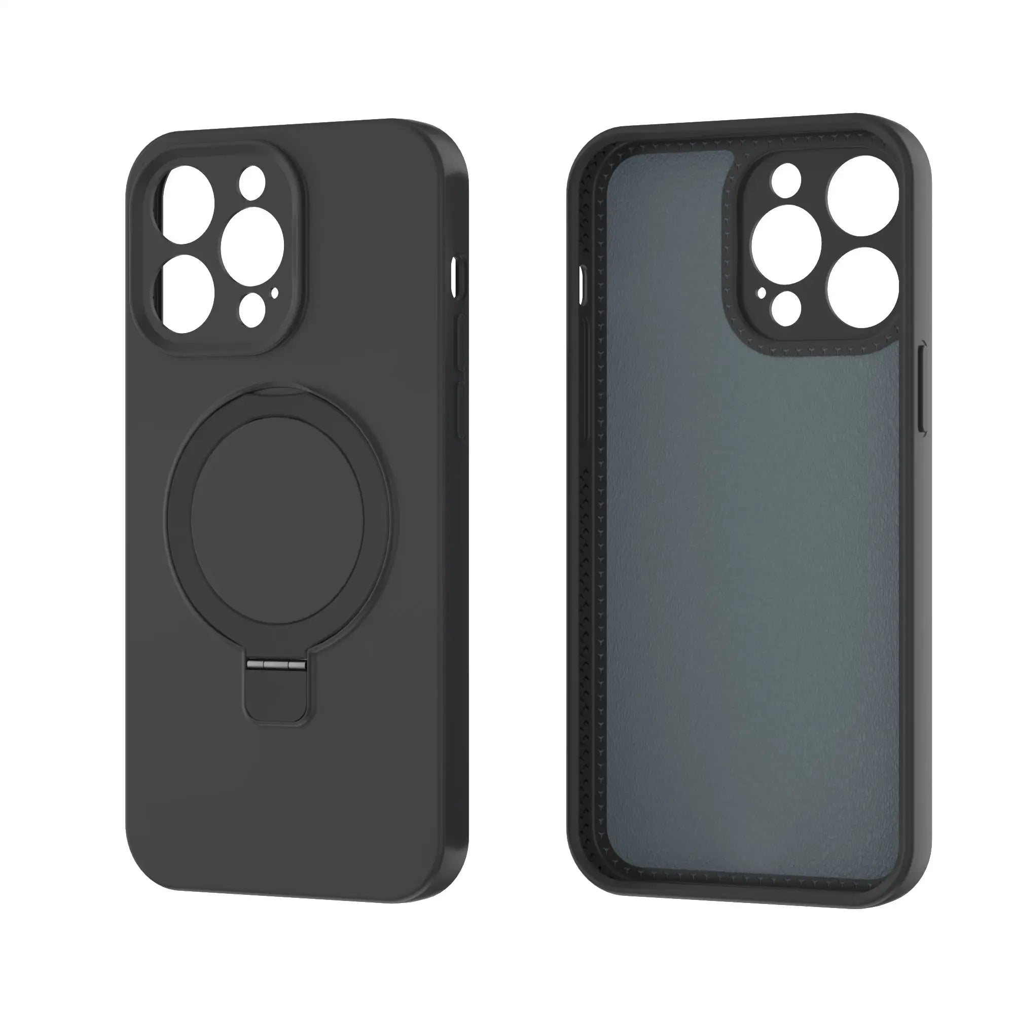 Transparent black mobile cover with a raised MagSafe ring and camera guard for iPhone protection for iphone 16 pro case