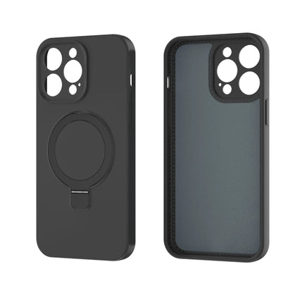 Transparent black mobile cover with a raised MagSafe ring and camera guard for iPhone protection for iphone 16 pro case