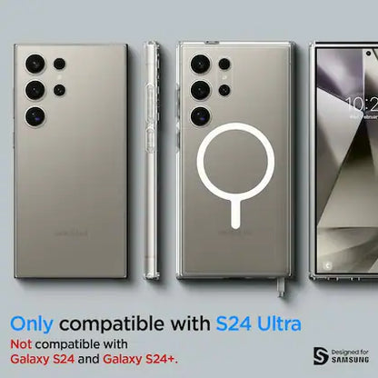 Samsung cases in a crystal clear MagFit support case,s24 ultra cases india designed for everyday protection and style.