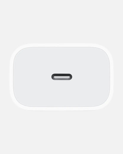 Apple 20W USB C iPhone charger,  with compact design for fast charging iPhones, iPads, and AirPods.