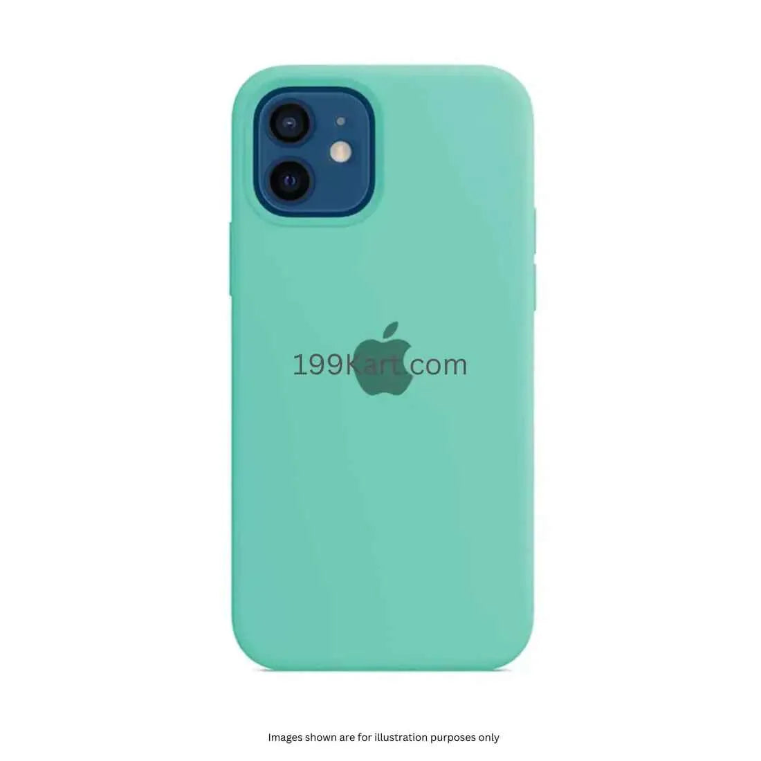 Refreshing mint green mobile covers, iPhone 12 mini case with shockproof silicone build