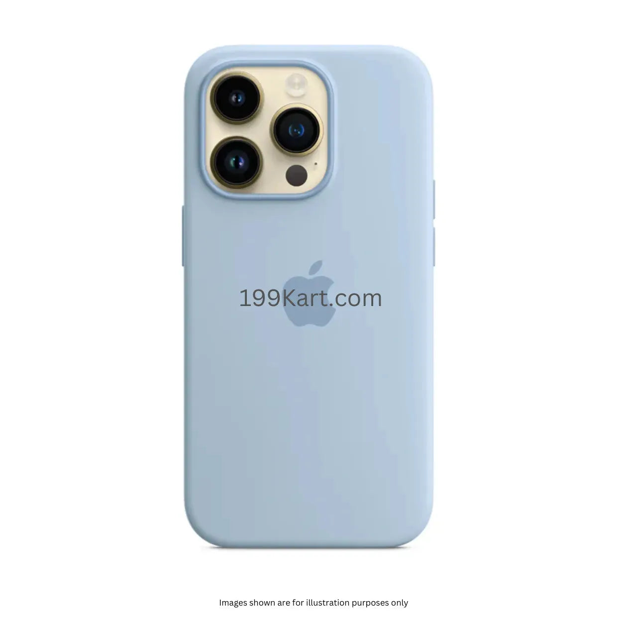 Pastel sky blue iPhone case, smooth silicone texture for enhanced grip for 14 pro max back cover