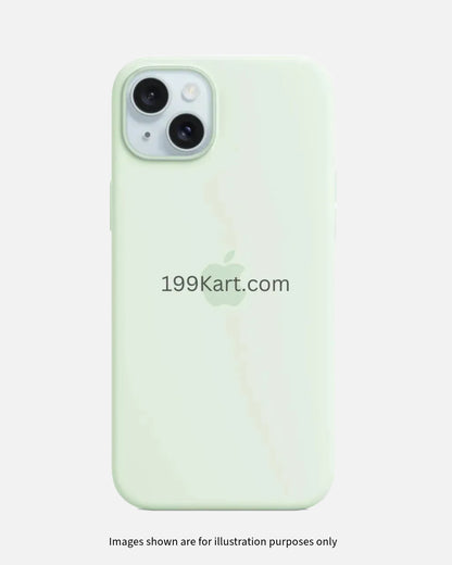 Light Green Silicone iPhone Case for iphone 15 cover with MagSafe Soft touch silicone mobile cover in a refreshing light green shade. Designed for a snug fit with MagSafe compatibility