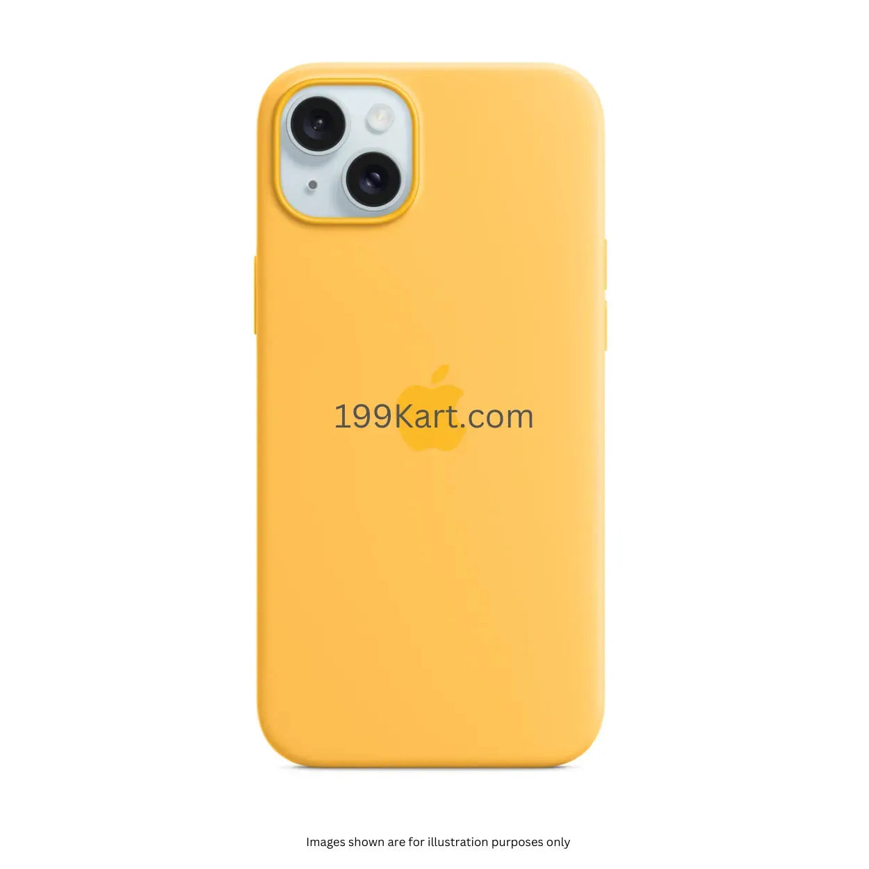Vibrant yellow silicone iPhone case, smooth and sleek for iphone 15 cover
