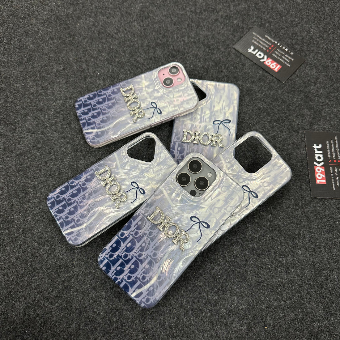 Luxury Dior electroplated iPhone case, iphone 15 cover featuring an embossed stone logo and a high gloss finish for a stylish look.