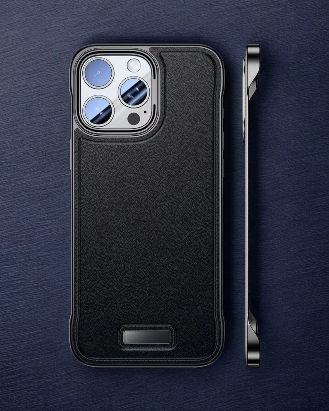 Luxurious Frameless Leather Case with Heat Dissipation – Thin Design for iPhone 16 &amp; 15 Series