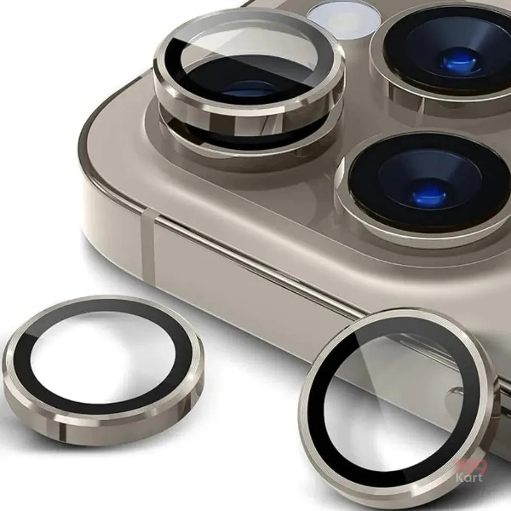  High end gold tone camera lens for iphone with reinforced tempered glass for enhanced clarity and protection