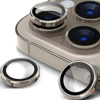  High end gold tone camera lens for iphone with reinforced tempered glass for enhanced clarity and protection