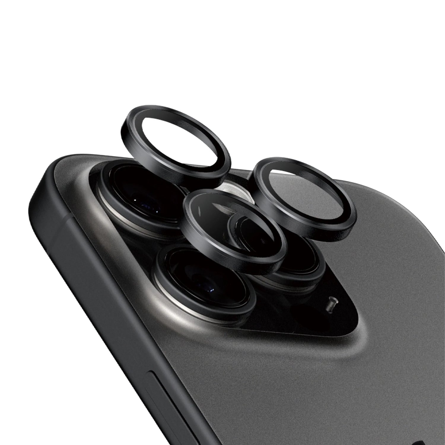 Sleek matte finished camera lenses for iphone ensuring edge to edge protection with an anti scratch and dust resistant build