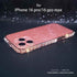  Sparkling pink glitter iPhone cover for iphone 16 pro max cover with rhinestone studded edges for a glamorous and stylish look