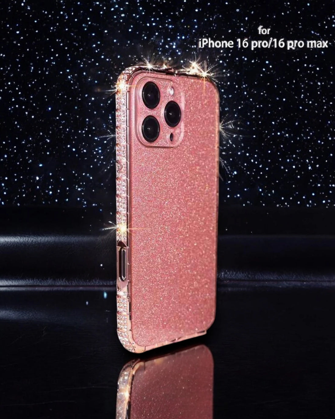 iPhone Cover | Luxury Diamond Glitter Case for iPhone 16 Pro &amp; 16 Pro Max – Metal Frame, Snake Design &amp; Camera Protection