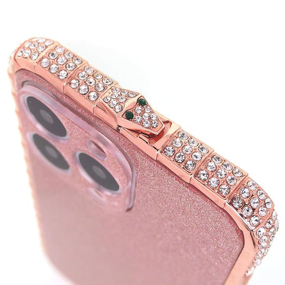 Stylish and protective iPhone case 
 for iphone 16 pro max cover with sparkling glitter and crystal embellishments for a glamorous aesthetic
