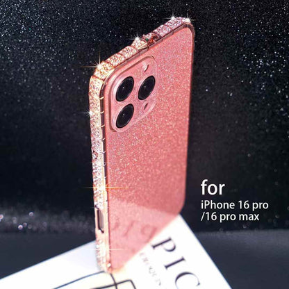  Full body shockproof apple cover for iphone 16 pro max cover with shimmering crystal details, enhancing your phone’s beauty and safety.