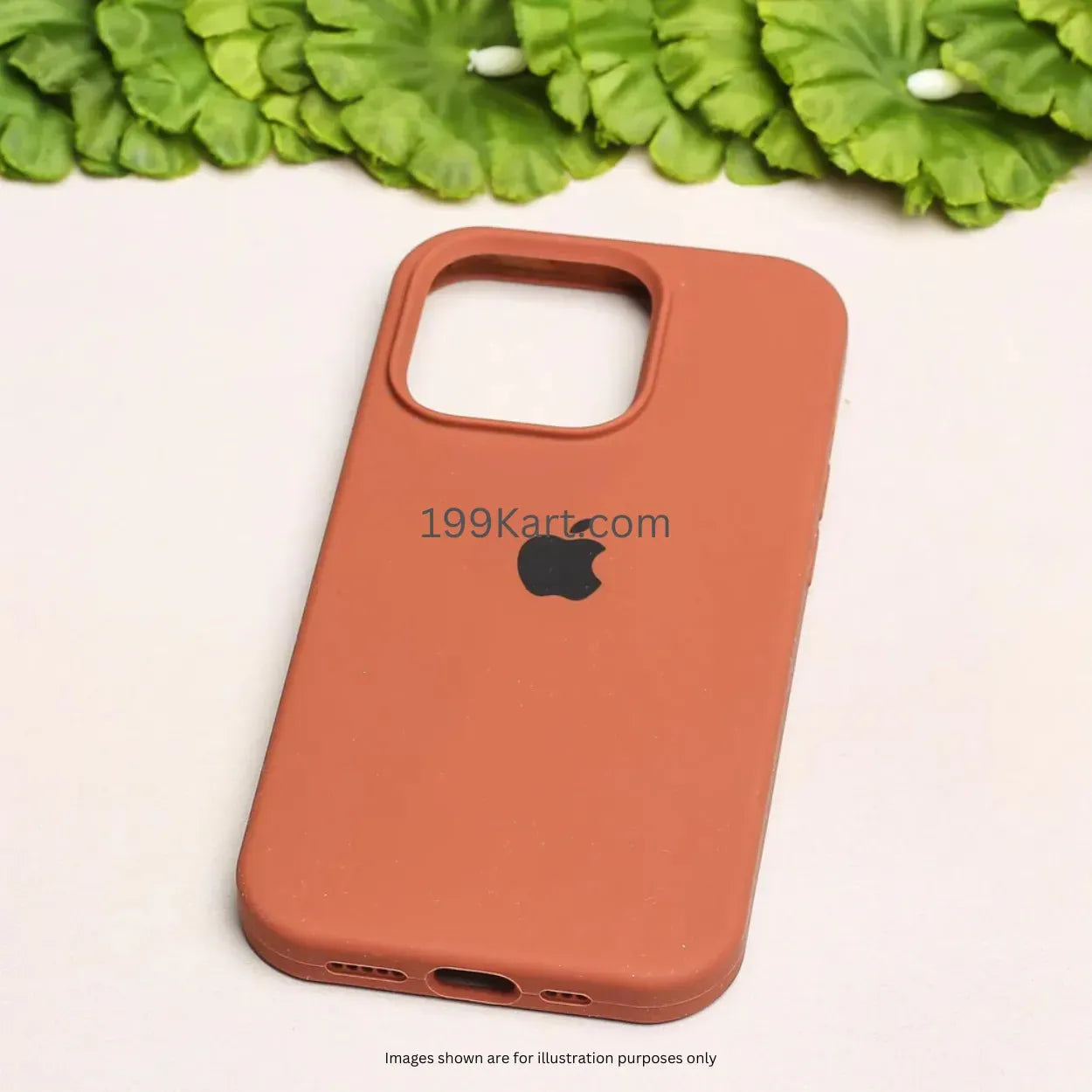 A premium brown silicone iPhone case with a soft touch exterior, MagSafe compatibility, iphone 15 pro max cases with precise cutouts for easy access.