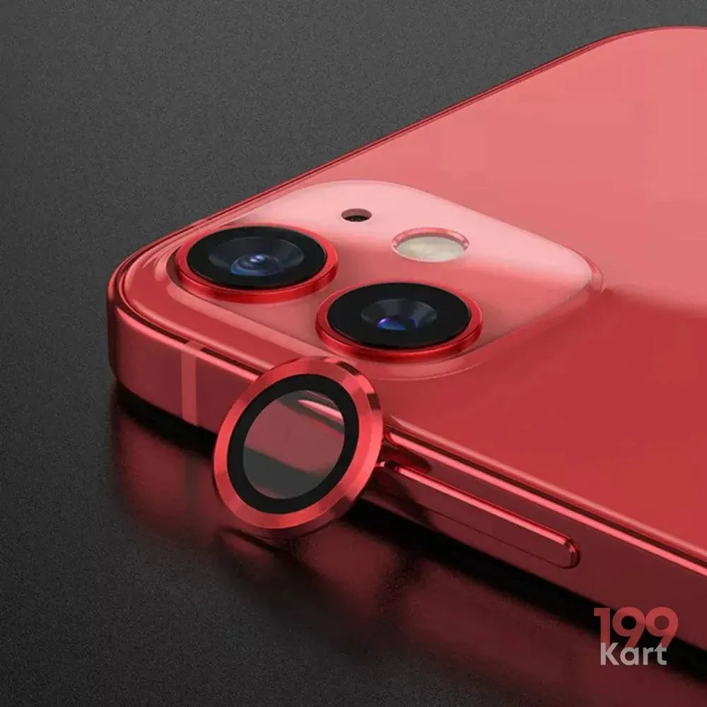Stylish red camera lenses for iphone, offering durable protection against scratches and dust. Premium mobile accessory