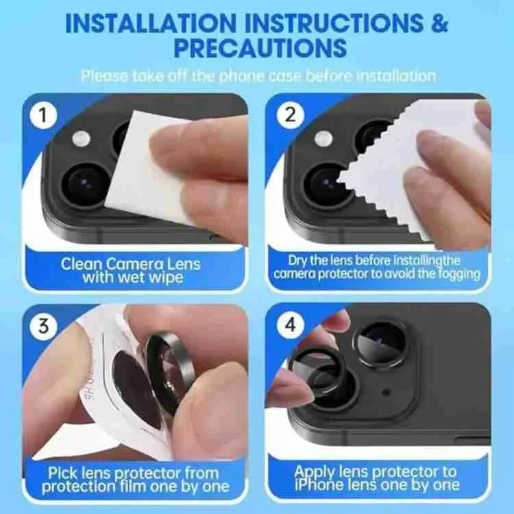 Step by step instructions for easy and bubble free camera lens for iphone application.