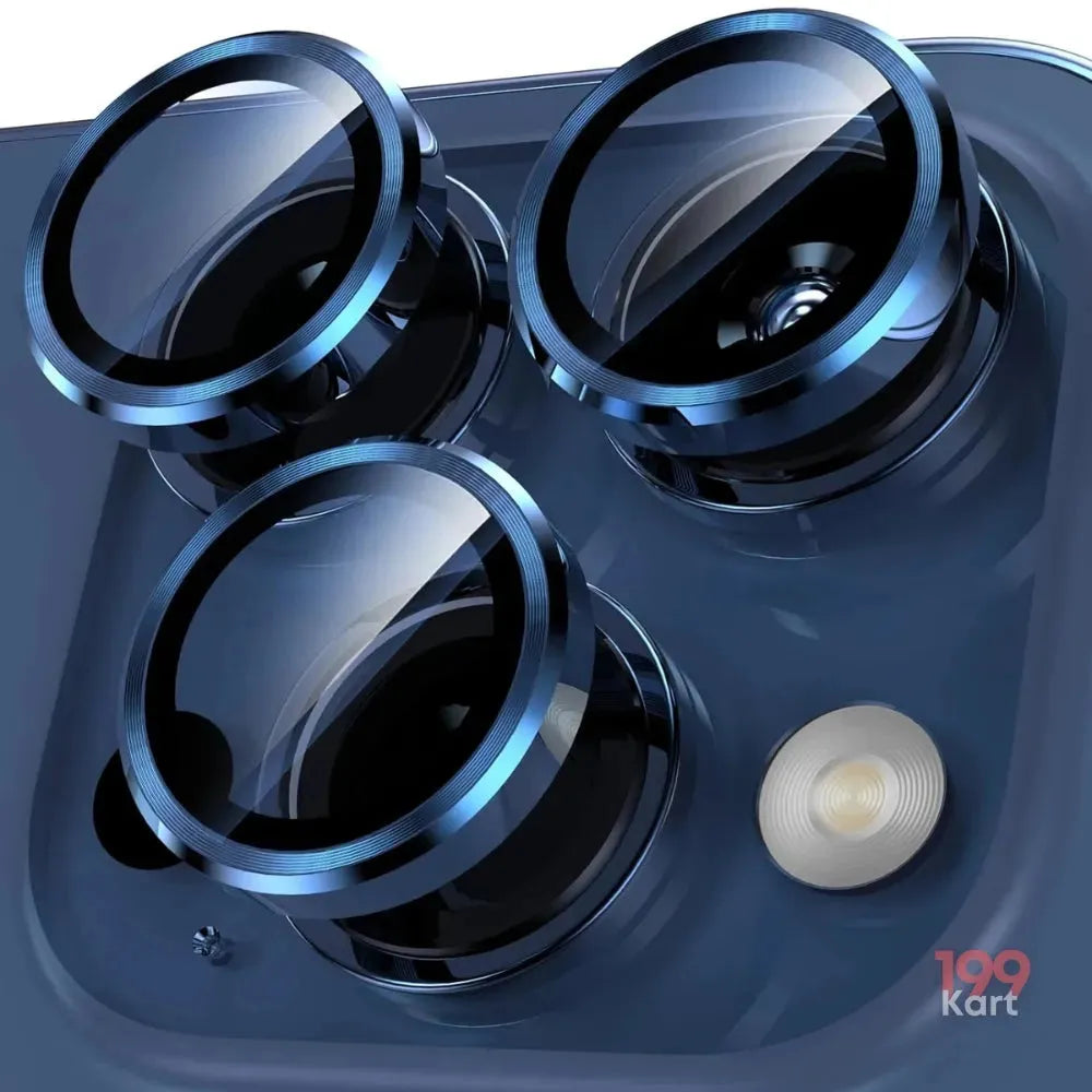 High quality dark blue camera lens for iphone with HD clarity, designed for a secure fit and stylish protection