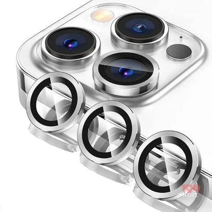  Minimalist silver camera lens for iphone with a premium finish, offering dust and scratch resistance