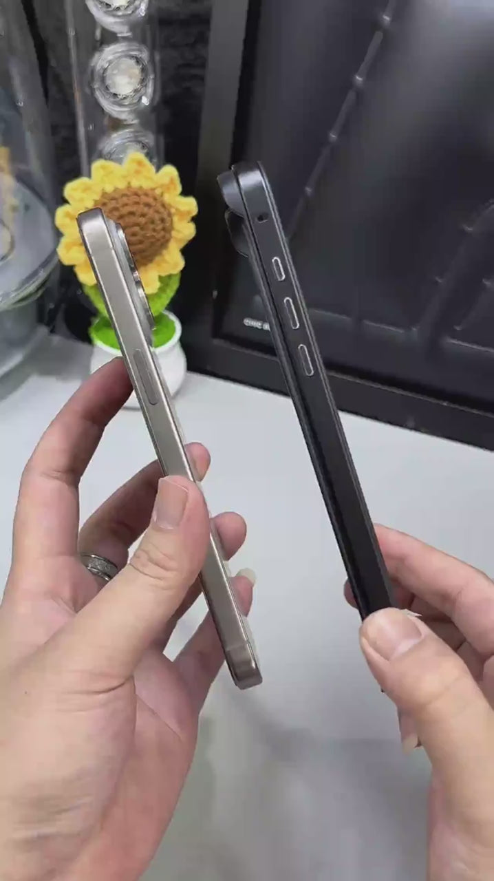 Desert Titanium Metal Bumper Luxury Hybrid Aluminum Frame – iPhone Cover for iPhone 16 Pro / Pro Max
