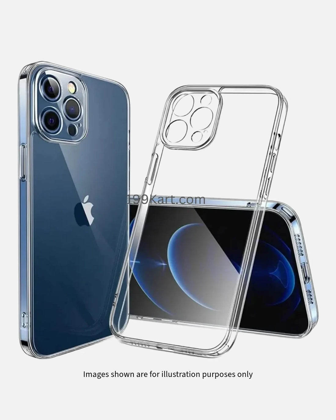 Transparent 2mm Thin Clear Silicone Case/Cover for All iPhone Models - 199Kart