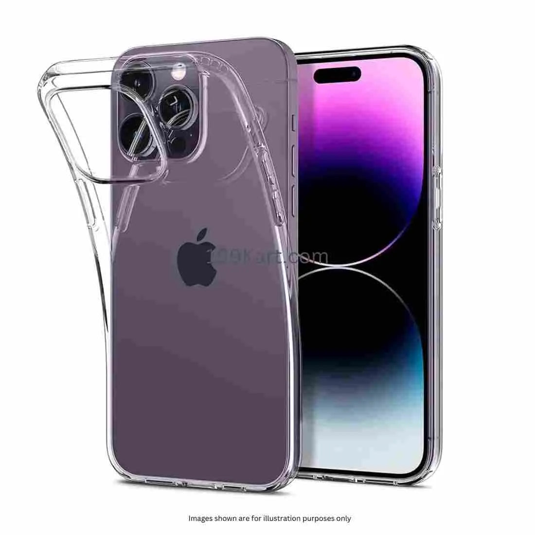 Clear soft silicone iPhone cover showing Apple logo and camera protection with flexible corner grip for iphone 15 pro covers